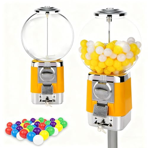 TYH Süßigkeitenautomat, Kommerzieller Münzkaugummiautomat, 240er-Kapazität Mit Metallständer Und 20 Farbigen Kugelschalen, Mini-Kaugummiautomat Für Zuhause, Spielwarenläden, Einzelhandelsgeschäfte