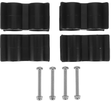 GALPADA Abrazadera Doble para Tubería Marina de Nailon Negro 7/8 con Tornillos Incluidos Soporte Resistente UV para Línea de Combustible y Mangueras de Barco Adecuado para Organización