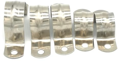 5-20pcs 5-200mm Stainless Steel U Shape Hose Clamp Pipe Clip Type Saddle Tube 2 Holes Cable(200mm(5pcs))