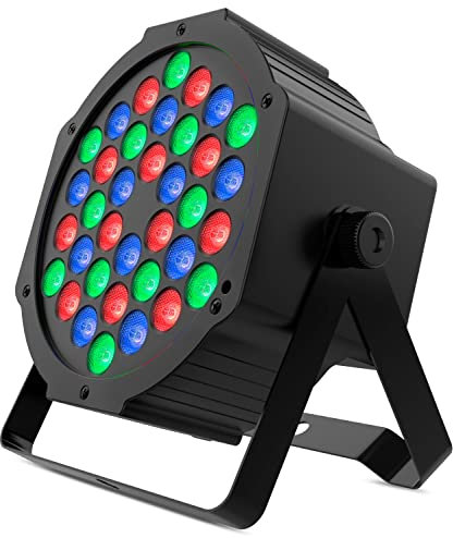 Audibax Montana 36 - Projecteur LED Disco - Projecteur Professionnel - Équipé de 36 LED RGBW 1W - Synchronisation avec la Musique - Mode Automatique - Connexion DMX 7 Canaux