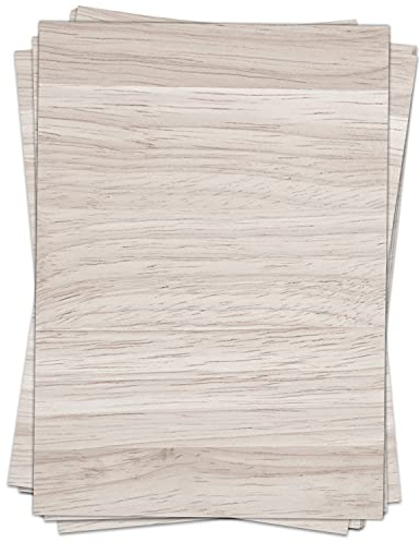 50 Blatt Briefpapier (A4) | Holz Look 2 | Motivpapier | edles Design Papier | beidseitig bedruckt | Bastelpapier | 90 g/m²