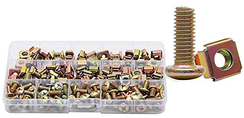 160pcs Cage de Cage et vis de la Machine à tête de Champignons zingué M5 M6 Vis d'écrou de Cage pour Meubles d'armoire de Rack de Serveur DaJiKan