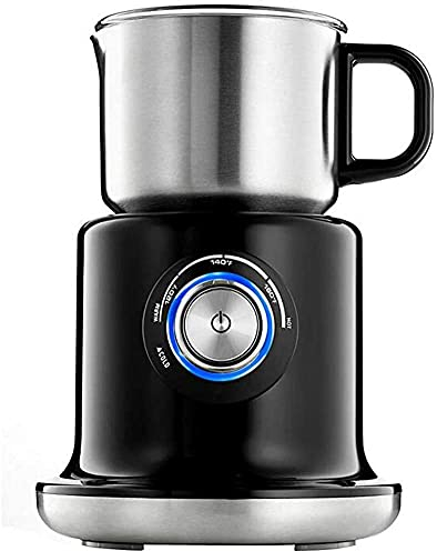 LSDRALOBPOI Mousseur à Lait Automatique Mousseur à Lait électrique Chauffe-Lait Pichet à Lait Amovible en Acier pour mousseur à Lait 700 ML avec contrôle de la température Strix 1023