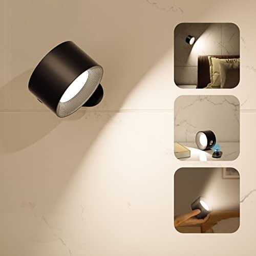 Deyagoo LED Wall Sconce, Rechargeable Wall Light for Bedroom