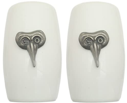 Venetian Mask China Salt and Pepper Shakers Cruet Set Modern White CSP 412