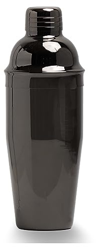 Cocktail Shaker | Cocktail Shaker Edelstahl, 750ml | Lacari ORIGINAL 3in1 Schüttelbecher | Für Cocktail und Bar | Farbe: Schwarz | Cocktailshaker mit integriertem Sieb | Cheers Club