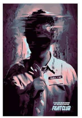 OakiTa Fight Club Filmposter (2) Leinwand Poster Wandkunst Dekor Druck Bild Gemälde für Wohnzimmer Schlafzimmer Dekoration ungerahmt 30 x 45 cm