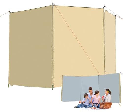 Teksome Pare-Brise pour réchaud de Camping | Oxford Coupe-Vent avec Sac à Cordon | Pare-Soleil Polyvalent, Pare-Vent de Camping, abri Pare-Brise, Protection de l'intimité pour Caravane extérieure