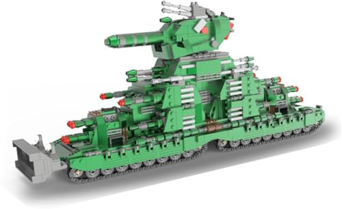 KeKeDuo Technik Panzer Bausteine, 1468 Klemmbausteine Militär KV-44 Tank Modellbausatz Konstruktionsspielzeug Kompatibel mit Andere Marken