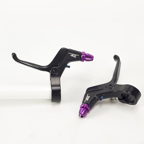 1 Paar Fahrrad-Bremshebel, Handbremsen, Aluminiumlegierung, Bremshebel, Bremsgriff für , Mountainbike, Rennrad, Kinderfahrrad, optimale Kontrolle und Haltbarkeit (lila)