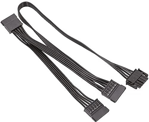 Hztuang Cable de Fuente de AlimentacióN PeriféRica SATa de 5 a 3 Puertos para PSU Modular
