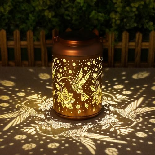 Mothers Day Gifts for Mom Grandma - Birthday Day Gifts for Women, Hummingbird Solar Lantern Outdoor Waterproof, Garden Decor
