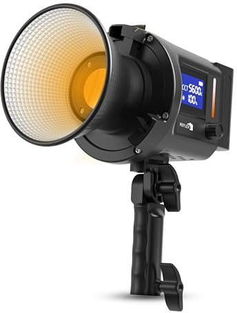 REFLEX CAMERA Professional 80W Handheld LED Photography Light – Portable Studio Video Light, Continuous Lighting for Photography, Handheld LED Spotlight. 3200-5600K 18000lux/1m CRI97 12 Effects + RGB