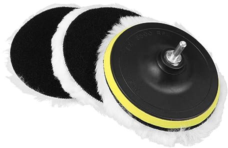 SOLUSTRE 5stücke Teiliges Auto Polierpad Wollpads Für Politur Wachsen Und Versiegeln Hochwertige Polierpads Für Autopflege Waschbar Und Wiederverwendbar Für Autodetailing