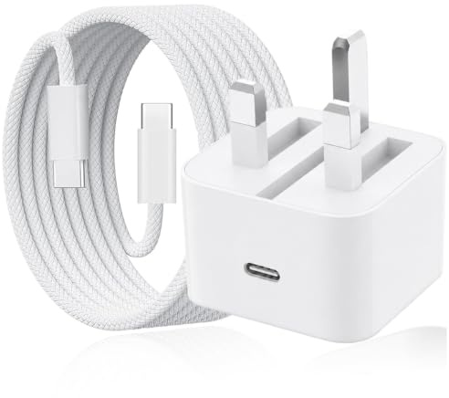 AirPods 20W Charger for AirPods 4, Airpod Pro 3(3rd generation), Pro 2(2nd gen), Airpod Max 2 Charging Cord, USB C to USB C Woven Cable for iPhone 17/17E/16E/16/15, 17 16 15 Por Max, Air Power Adapter