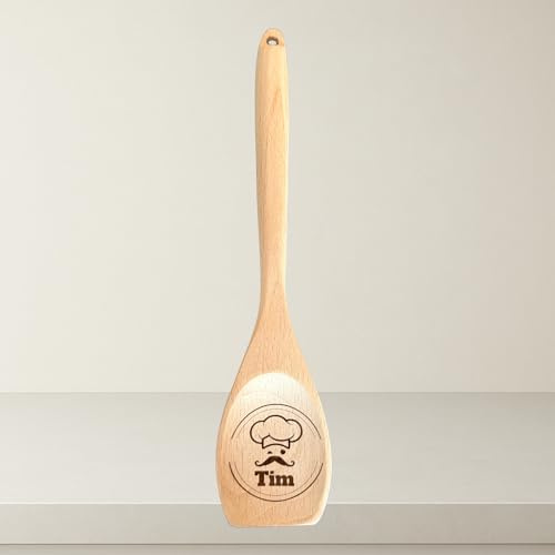 Kochlöffel mit Gravur personalisiert | Holz Geschenk Mama Oma Köchin | Wunschname | Geburtstag Muttertag Weihnachten Ostern