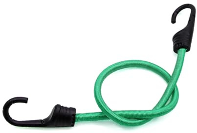 Aniyan 2 Stück Spanngummi mit Haken 60cm, Expander für Fahrräder/Motorräder/Auto, Hochbelastbare Gepäckspanner Grün, Universalgrößen für Camping/Tarp/Ladungssicherung