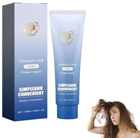 Eiweißkorrektur Haarglättercreme, Seide und Gloss Protein Korrektur Haarcreme, nahrhafte schnell glättende Haare Glättermaske, langlebig, für kraume und trockene Haare (1pc)