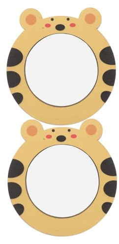 Yardwe 2pcs Baby Bath Toy Mirror -Kids Bathtub Tiger Mirror Kids Shower Tub For Toddlers Bathtime Reasoning Cognitive Skills Shower Play (Tiger)