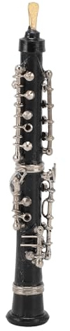 RIZGHWOY Handgefertigtes, Lebensechtes Metall-Miniatur-Oboe-Modell-Musikinstrument für Inspirierende Schreibtischdekoration für