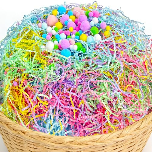 Dnicukii 5oz Easter Grass Shredded Paper Recyclable Paper Grass for Easter Gift Box Basket Filler Paper Shred Filler Party Birthday Gift Wrapping
