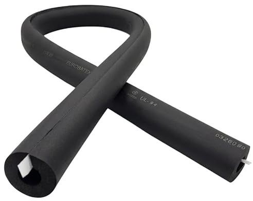 Kautschuk Rohrisolierung 2 Meter selbstklebend schwarz Kautschuk Dämmung Eurobatex (13 x 35 mm)
