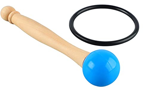 HUSHUI Sångskål Mallet Gummihuvud Trähandtag Klart Ljud Lätt Att Använda för Kristallsångskålar 1 Enhet (Blå)