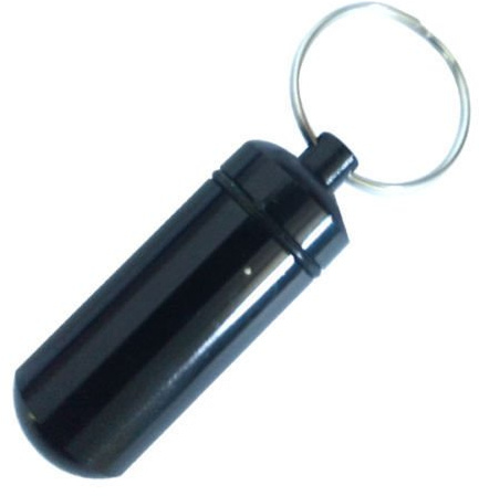 AllCachedUp Bison Tube Geocache Geocaching Waterproof Container with waterproof Log Sheet (Black)