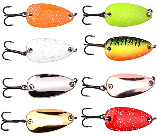 Trout Master - Fischangelköder, Löffelblinker, 3cm, 3,5g, Orange / Yellow, für Forelle, Barsch