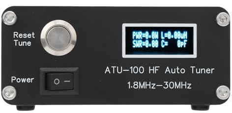 HY100 HAM Antennentuner, 10-15V DC 1,8-30 MHz Automatischer Antennentuner Typ C Tester aus Aluminiumlegierung
