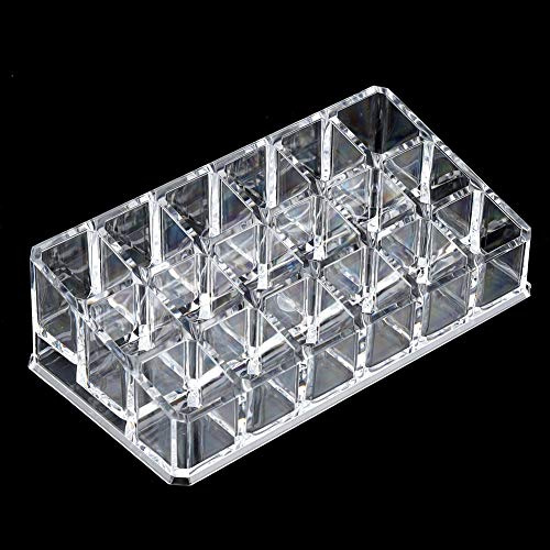 Aufbewahrungsbox für Lippenstifte Kosmetik Organizer, Aufbewahrungsbox mit 18 Fächern für Make-up, Nagellack und Beautyprodukte die ideale Schminkaufbewahrung, 6.69 x 3.54 x 2.05 in