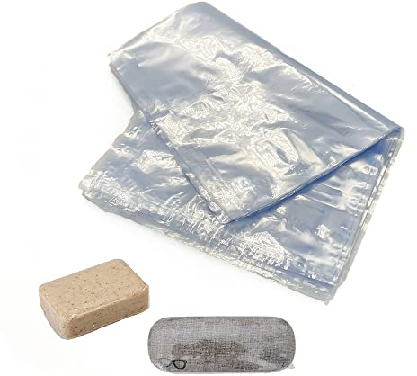 OHYER 100 Stück Schrumpffolienbeutel Heißsiegel Schrumpfbeutel PVC-Schrumpfbeutel Schrumpffolienverpackung zum Verpacken von Flaschen Bücher Geschenkartikel Seifen Bastelarbeiten usw. (20 x 30 cm)