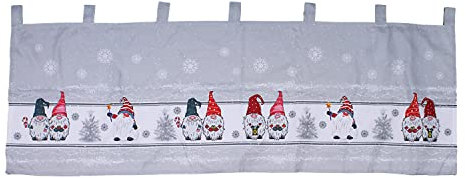 Mojawo Weihnachtsgardine LED Gardine Weihnachten Scheibengardine X-Mas beleuchtet Fenstergardine 45x120cm