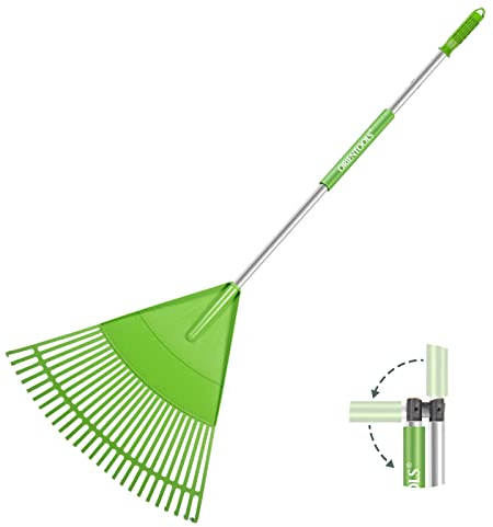 ORIENTOOLS Garten Laubrechen (Hellgrün Hand 26 Zinken)