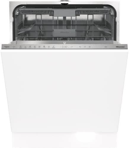 Hisense HV673C60UK Wifi Connected Fully Integrated Full Size Dishwasher - Stainless Steel Control Panel with Fixed Door Fixing Kit - C Rated