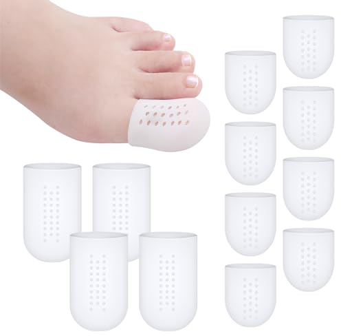 Zehenkappen Silikon,Gel Zehenschutz Kappen Schutz für Große kleiner Zehen,Atmungsaktive Zehenpolster,Silikon Zehentrenner,Zehenschoner für Zehenreibung zu Reduzieren und Reibungsschmerzen zu Lindern