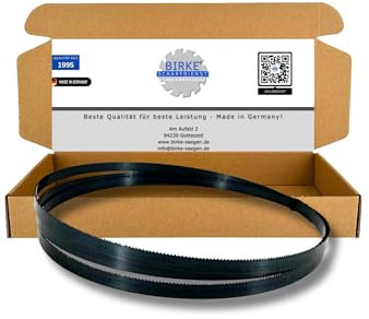 Birke® FLEXBACK & UDDEHOLM - Hoja de sierra de cinta (1400 x 10 x 0,65 mm, ancho 6-15 mm, para madera blanda y dura, cortes no ferrosos... (1400 x 10 x 0,65 14ZpZ)