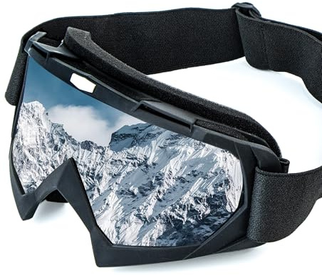 gexuamz Gafas Windproof de Moto, Gafas Snowboard, Gafas telescópicas ajustables antipolvo y antivaho, Tanto para Mujeres como para Hombres, Adecuadas para Deportes al Aire Libre