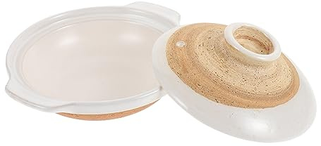 IMIKEYA Olla de Cerámica para Guisar Arroz Pollo Estofado, Resistente a Altas Temperaturas, Antiadherente, Adecuado para Restaurantes y Hoteles