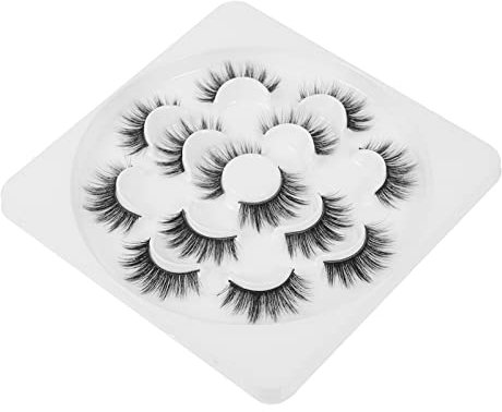 HAPINARY 7paare Falsche Wimpern Künstliche Nerzhaare Geschwungene Falsche Wimpern Natürliche Gefälschte Für Bühnenpartys