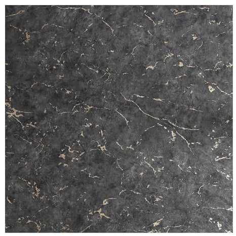 Superfresco Easy Gilded Plaster Black & Gold Textured Plain Wallpaper | Paste the Wall | Black Texture | Eco-Friendly
