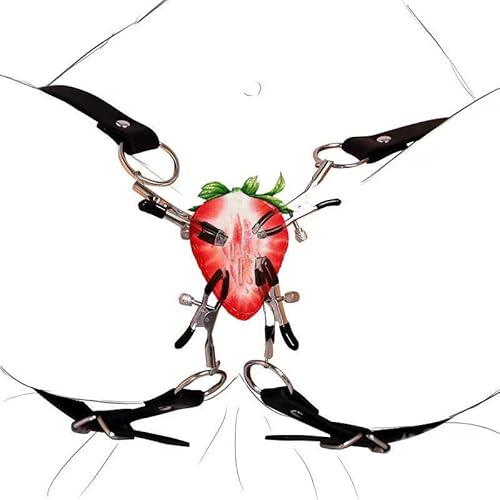Pussy Clamp Nipple Clamps Labia Clitoral Clamps Spreader Strap Thigh Labia Open Leg Vaginal Lips Sex Toys