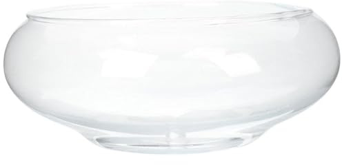 Jorzer Lotusschalen-Pflanzgefäß runde Lotusblumenschale 15, 2 cm klare Seerosenschale dekorative Glasschale für Blumen Sukkulenten Hydrokulturpflanzen Fische Heimdekoration Lotusschalen-Pflanzgefäß