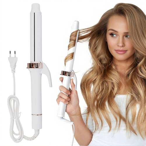 Ferro Arricciacapelli 30mm, Ferro Capelli Ceramico per Ricci Grandi, Hair Curling Wand per Ricci e Onde Naturali, Livelli di Temperatura (120 – 220 °C), Riscaldamento Rapido