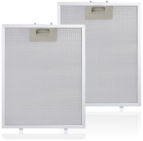 2 Stück Metallfettfilter für Dunstabzugshaube, 320 x 260 mm Aluminium Ersatzfilter mit 5 Schichten, Universell Kompatibel Fettfilter für Dunstabzugshauben in der Küche – langlebig & effizient