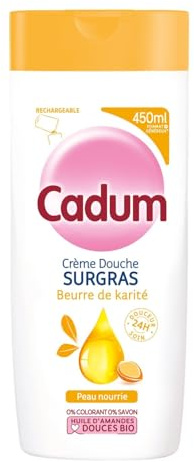CADUM – Gel Douche Surgras Ultra Doux au Karité Nourrissant, Protection et Confort (450 mL) - Lot de 3 - vendu par Lot