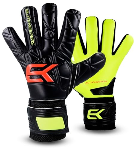 Elitekeepers Guantes de Portero Fútbol Niño y Adulto – Guantes Fútbol para Entrenamiento y Partido con Palma de Látex 3+3mm, Protecciones Dedos, Transpirables y Cómodos (2)