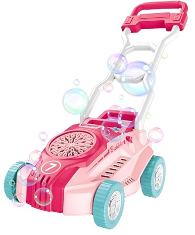 [lilaBelle] Seifenblasenmaschine, Bubble Rasenmäher für Kleinkinder, Automatische Bubble Blower Maker Machine für Kinder, Outdoor Gardening Push Toys, Geburtstagsgeschenke für und Mädchen