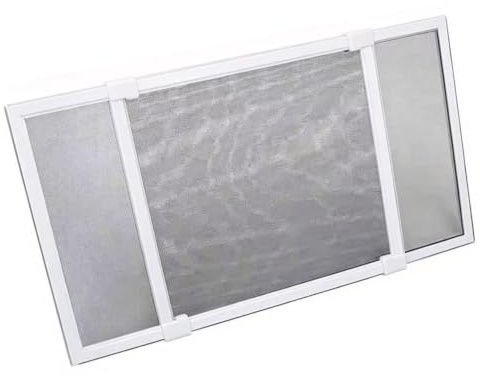Mosquitero Extensible para Ventanas, 70-132 cm x 50 cm, Aluminio, Protección contra Insectos, Ajustable (Blanca 50x70-132cm)