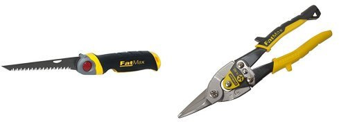 Stanley FMHT0-20559 - Serrucho FatMax plegable para placa de yeso + 2-14-563 - Corte recto FatMax
